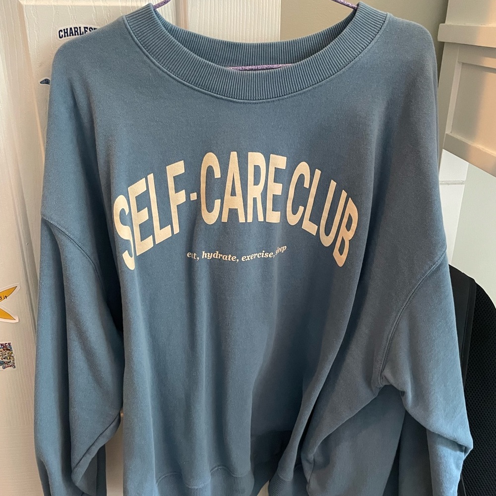 H&M Blue Self Care Sweatshirt